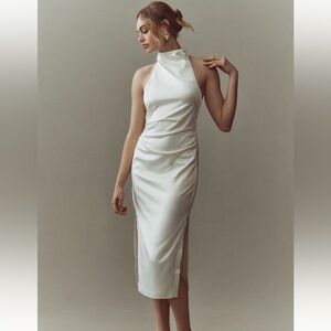 BHLDN White halter midi dress